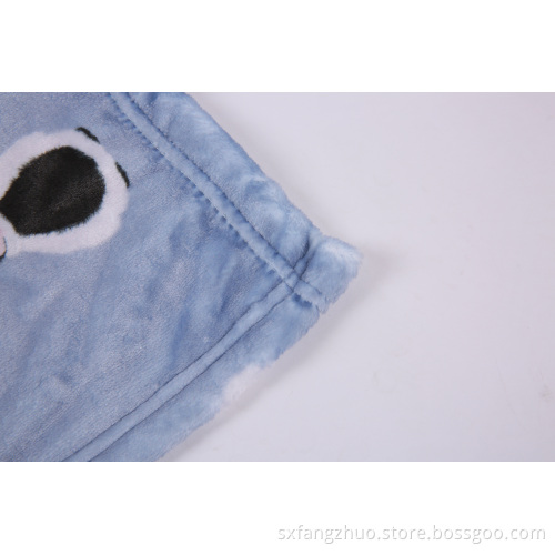 Polyester 300gsm MOQ 50 Digital printing flannel fleece throw blanket